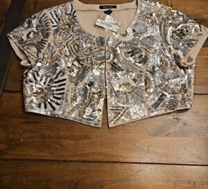 NWT White House Black Market Sequin Bolero